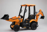 JCB 12 V Licensed Electric Ride-On Tractor with Loader & Backhoe – Yellow Construction Edition (by Onyx Kids)