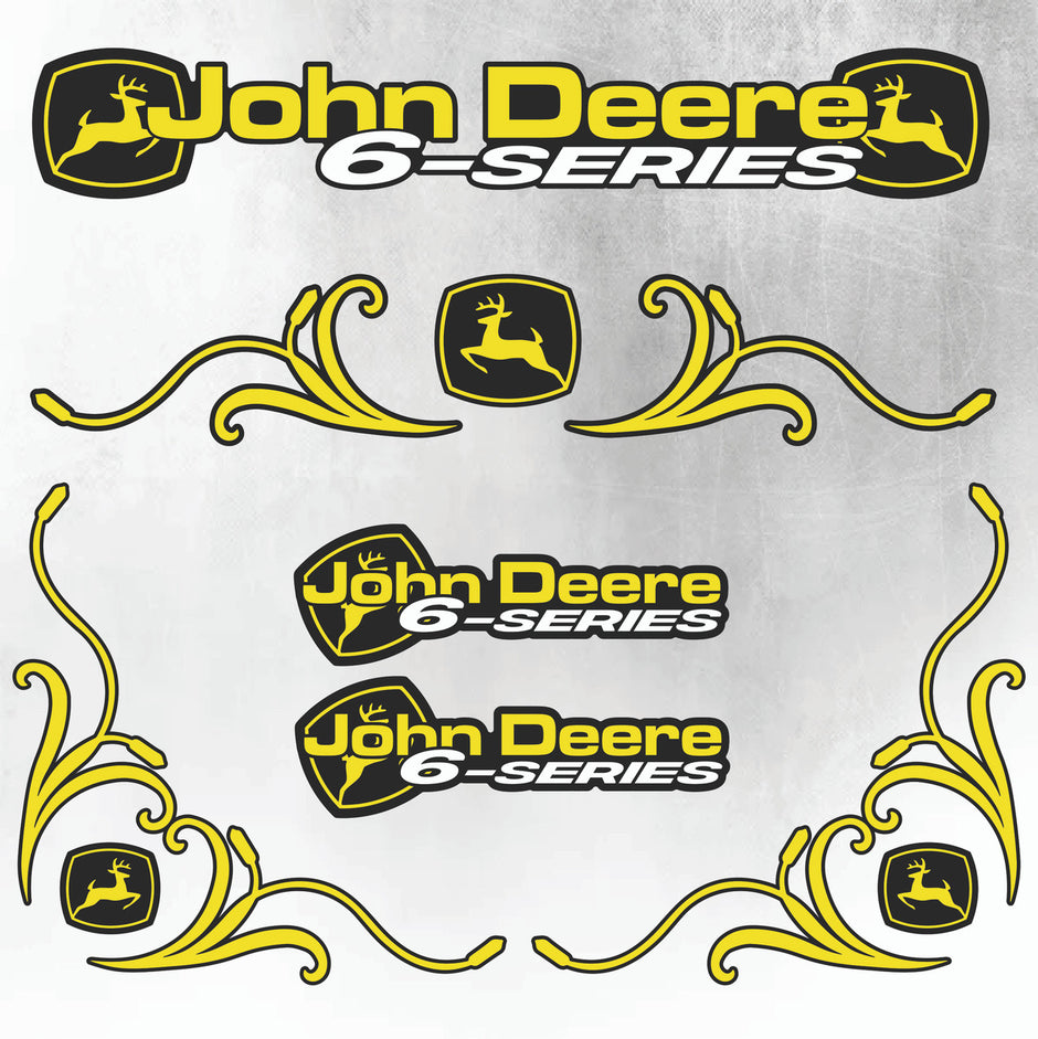 John Deere Yellow & Black 6 Series New Style Decal