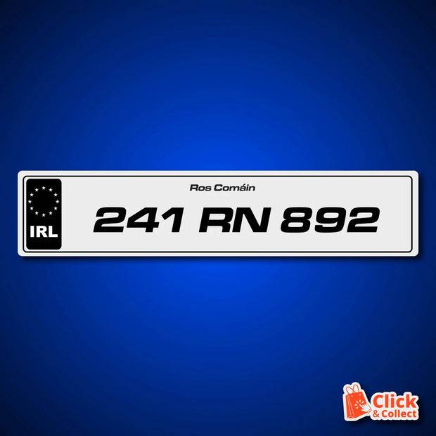 STYLE 70 DONEGAL ITALIC SPORTY IRL PRINTED NUMBER PLATES
