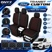 Ford Transit Custom (2012+) Luxury Quilted Eco-Leather Seat Covers – 2+1 Front Seats | 8-Piece Set