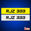 STYLE 75 UK METRO ITALIC PRINTED NUMBER PLATES