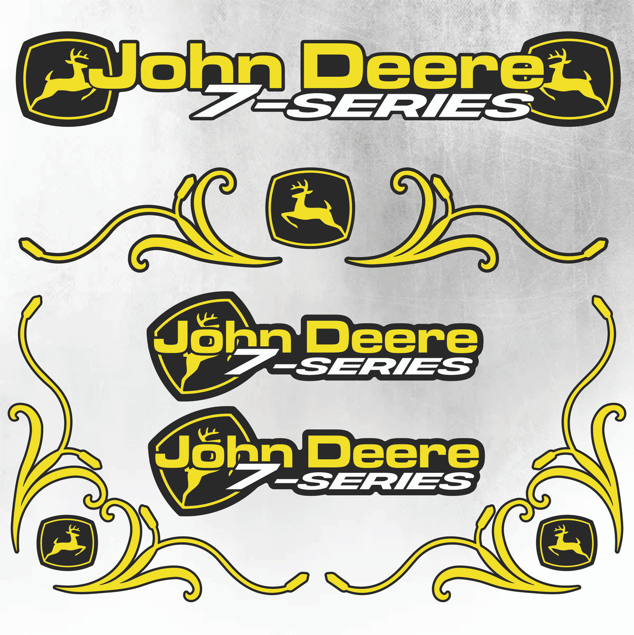 John Deere Yellow & Black 7 Series New Style Decal