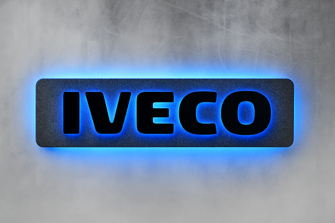3D IVECO Letters RGB COLOUR LED Light Up Sign