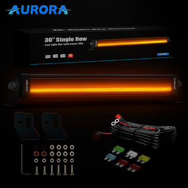30” Single Row LED Light Bar – White & Amber DRL | 270W Long Truck / 4x4 Combo Bar
