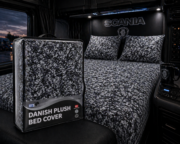 Danish Plush Design Grey Bed Cover (Single) – 140 x 200cm with Pillowcase
