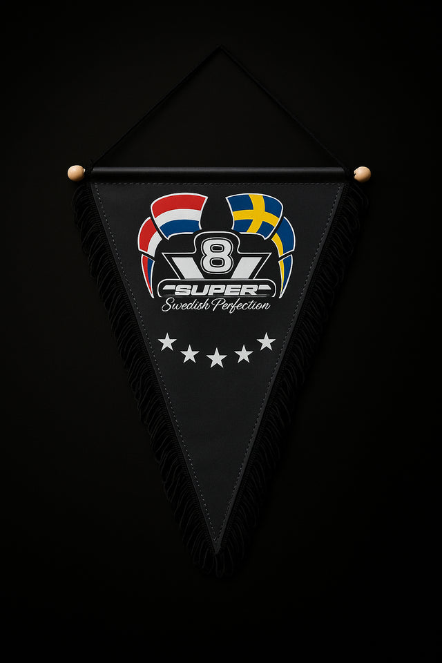 Super V8 Swedish Perfection Pennant – Truck Banner 23x29cm