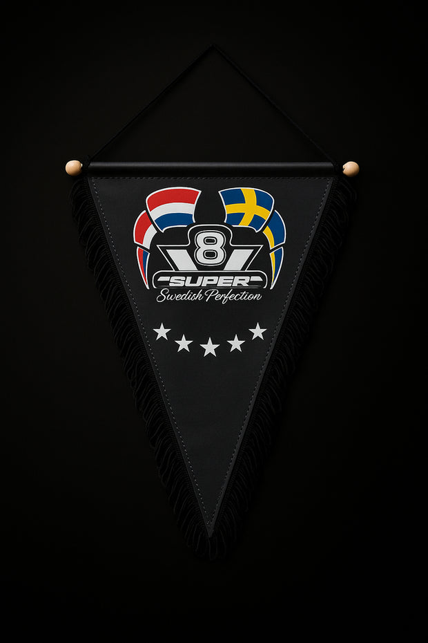 Super V8 Swedish Perfection Pennant – Truck Banner 23x29cm