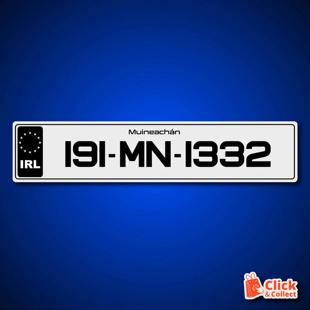 STYLE 81 IRL METRO BLACK PRINTED NUMBER PLATES