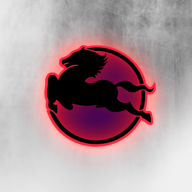 3D IVECO Horse RGB COLOUR LED Light Up Sign 60x60cm