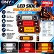 12 LED Compact Side Marker Position Light – 12V/24V | White, Red & Amber