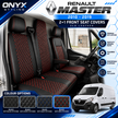 Renault Master III (2010–2019) Luxury Quilted Eco-Leather Seat Covers – 2+1 Front Seat Set
