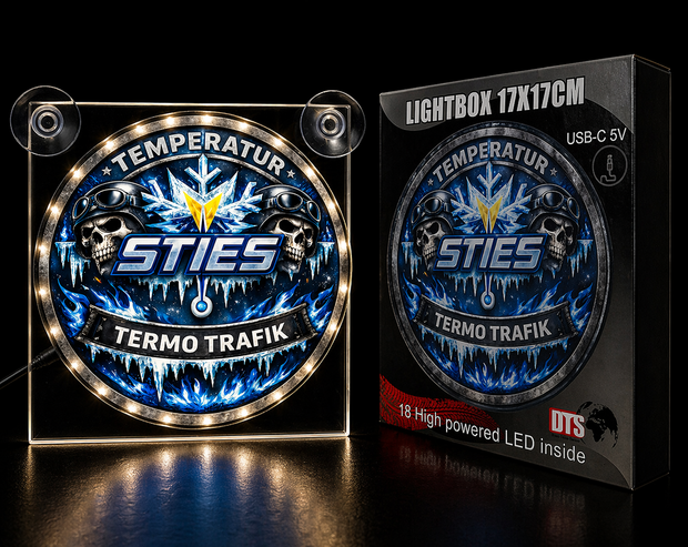 Lightbox Deluxe Termo Trafik LED – USB 17x17cm