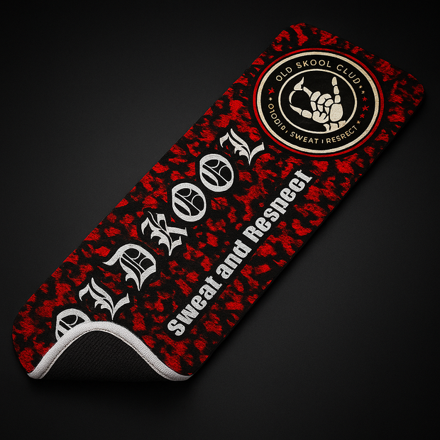 Oldskool Blood Sweat and Respect Dash Mat 60x20cm | Danish Plush Red