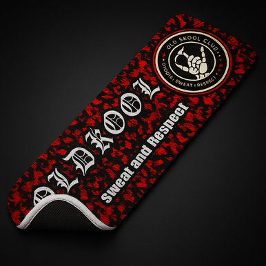 Oldskool Blood Sweat and Respect Dash Mat 60x20cm | Danish Plush Red