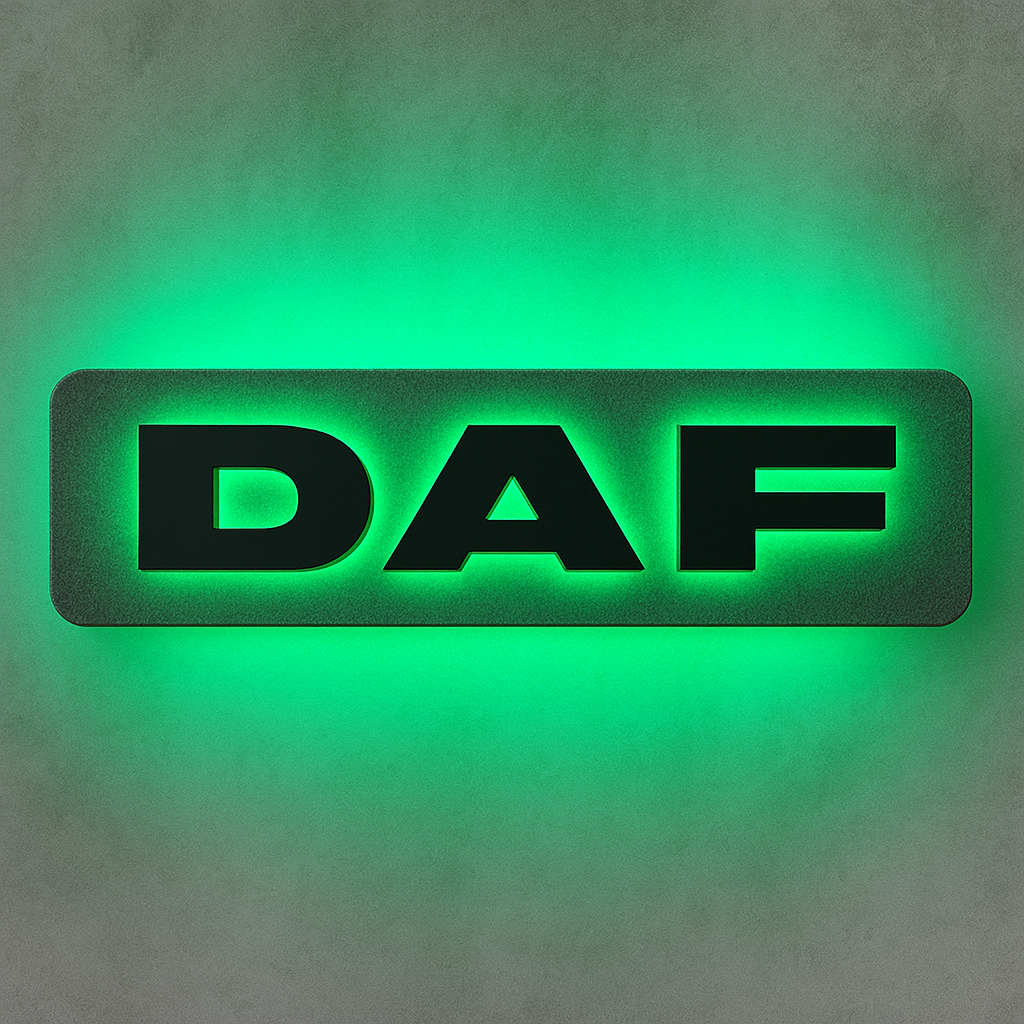 3D DAF Letters RGB COLOUR LED Light Up Sign
