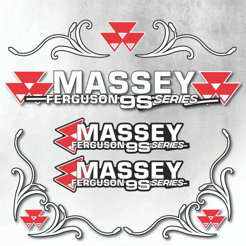 Massey Ferguson 9S Silver & Black New Style Decal