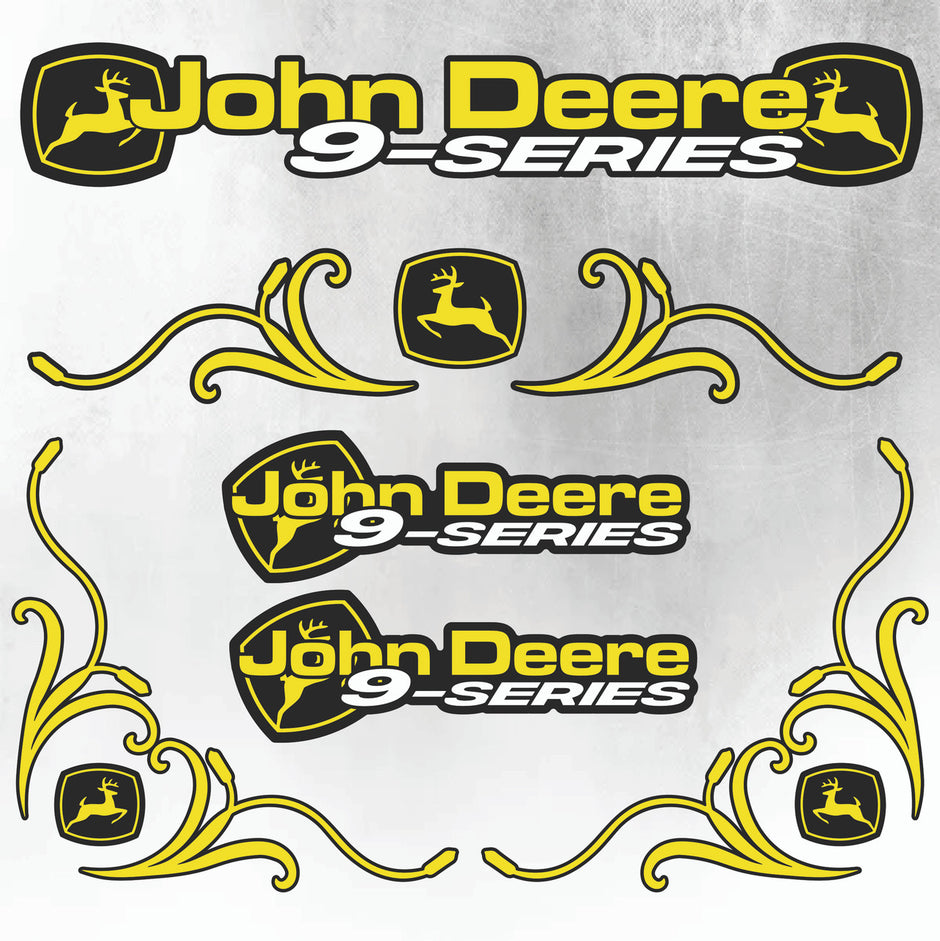 John Deere Yellow & Black 9 Series New Style Decal