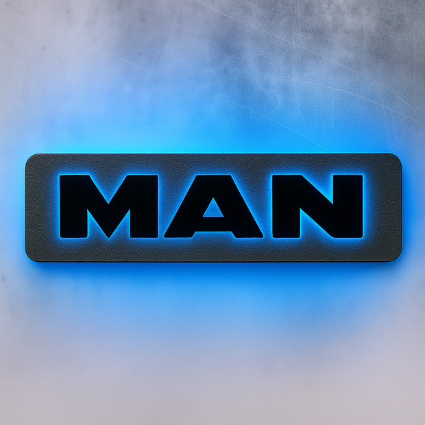 3D MAN Text RGB COLOUR LED Light Up Sign