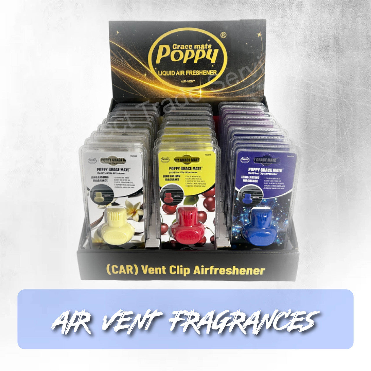 Poppy Grace Mate EVA Air fresheners mix fragrances - Clip On Airvent