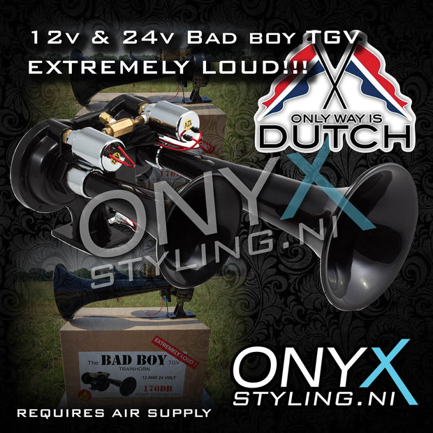 The Bad Boy Air Horn 12V & 24V - TGV Train Horn 170dB –  Genuine