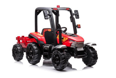 Onyx Kids 24V “Agri Pro X” Ride-On Tractor & Trailer – Red Edition