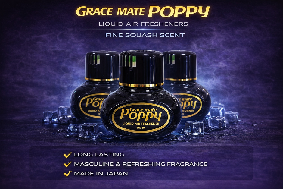 Bundle Deal With RGB Lights Grace mate Poppy Liquid Car Air Freshener 150ml Long Lasting