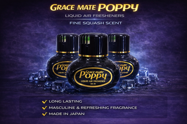 Genuine Poppy Grace mate Scented Car Perfume 150ml Bottle - FINE SQUASH SCENT