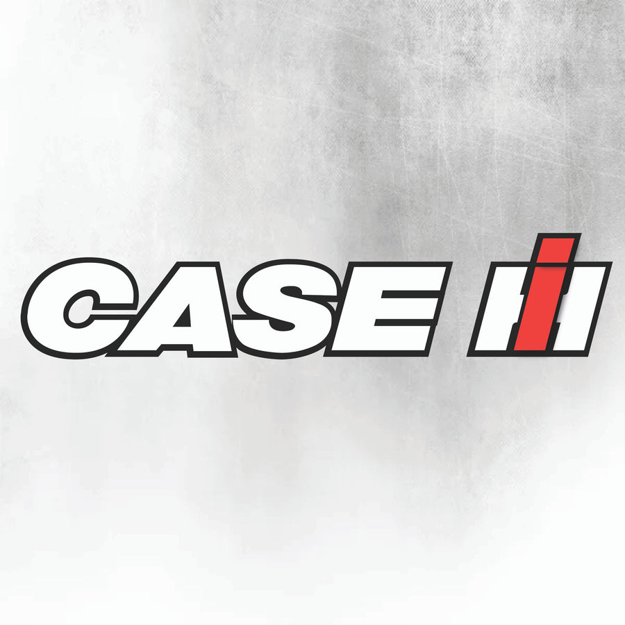 CASE IH WINDSCREEN LOGO VINYL STICKER BLACK AND RED INSIDE FITTING TRACTOR LOGO DECAL