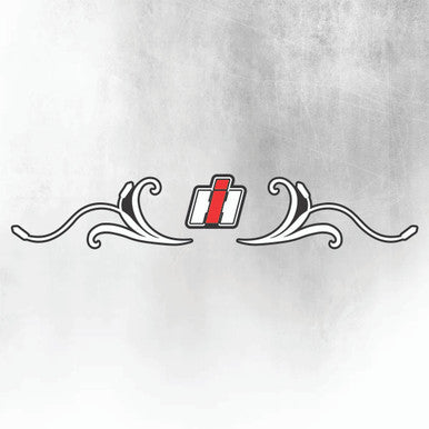 CASE IH RED & SILVER REAR WINDOW SWIRL - NEW STYLE