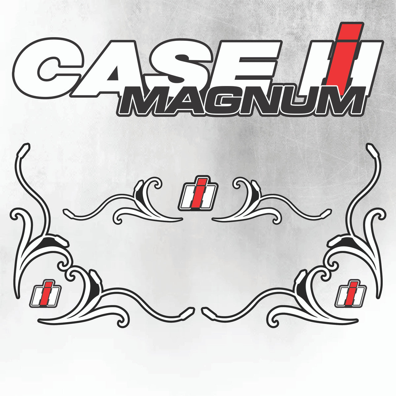 CASE MAGNUM IH Tractor Decal - Silver & Black