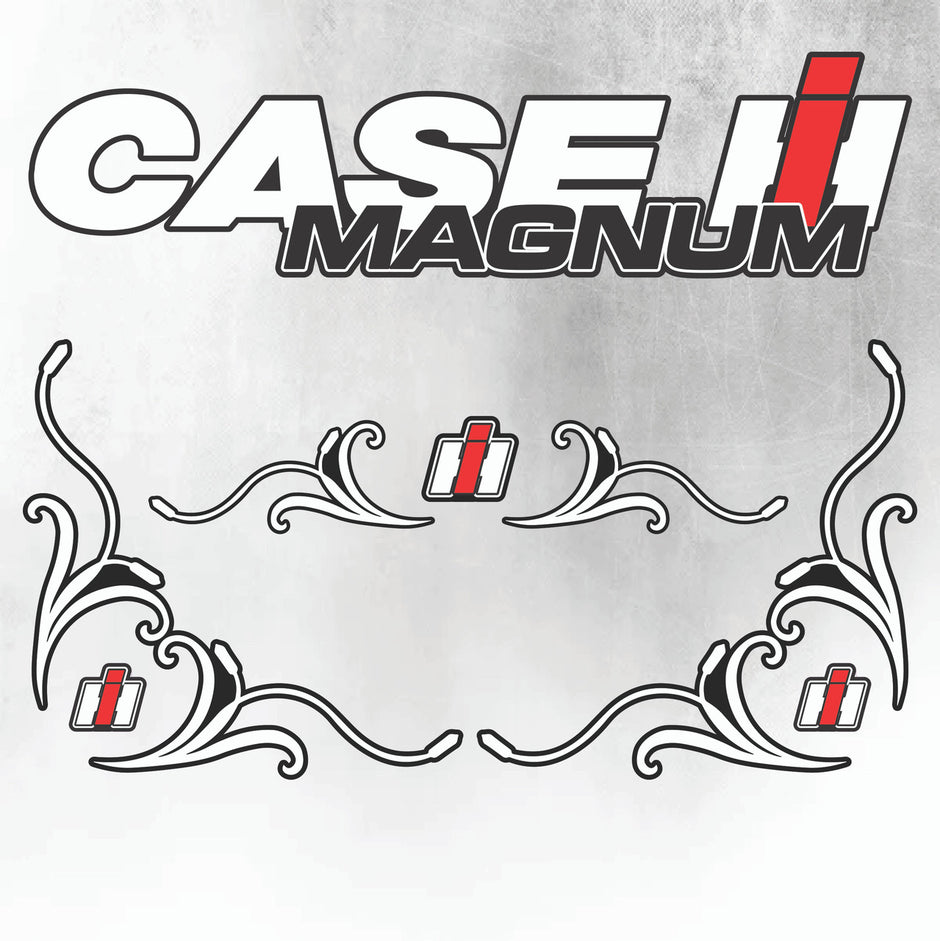 CASE MAGNUM IH Tractor Decal - Silver & Black