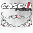 CASE PUMA IH Tractor Decal - Silver & Black