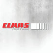CLAAS 3 STEPS TO HEAVEN RED AND WHITE WINDOW DECAL