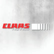 CLAAS 3 STEPS TO HEAVEN RED AND WHITE WINDOW DECAL