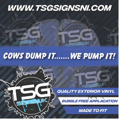 Cow's Dump it....We Pump it White - Style 59