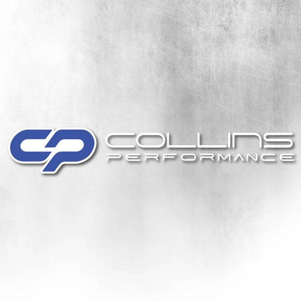 CP COLINS BLUE AND WHITE WINDOW DECAL