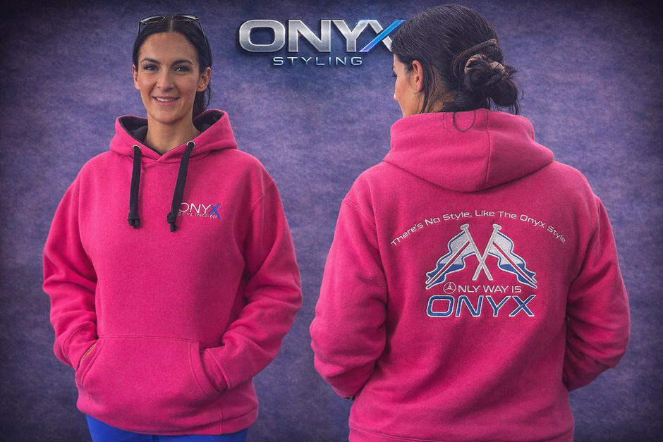 Ladies Hot Pink Hoodie - 400GSM Ultra Comfort Embroidered Front & Back