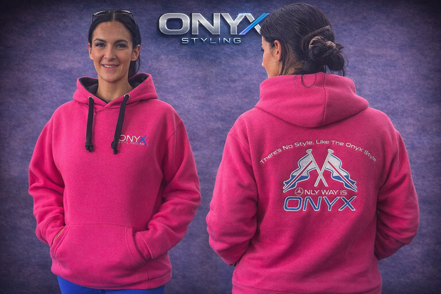 Ladies Hot Pink Hoodie - 400GSM Ultra Comfort Embroidered Front & Back
