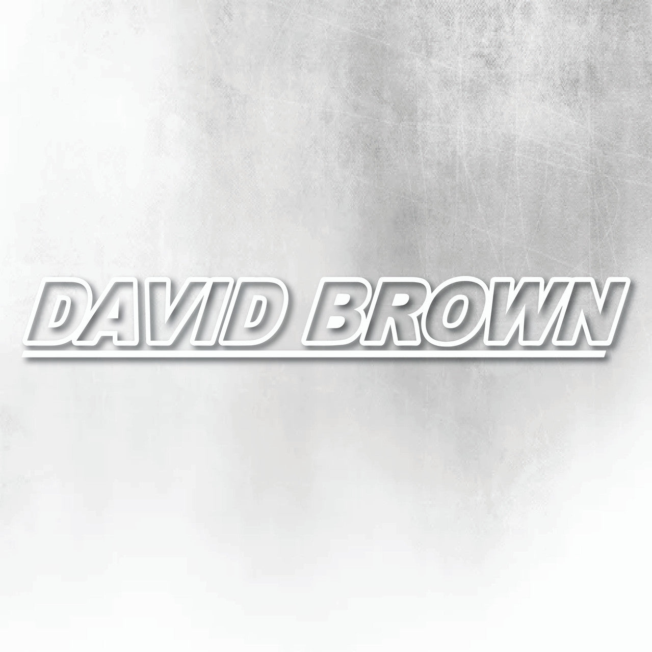 DAVID BROWN SOLID WHITE WINDOW DECAL