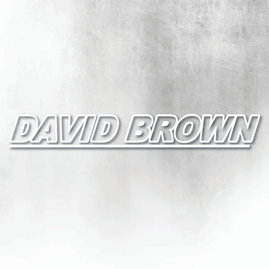 DAVID BROWN SOLID WHITE WINDOW DECAL
