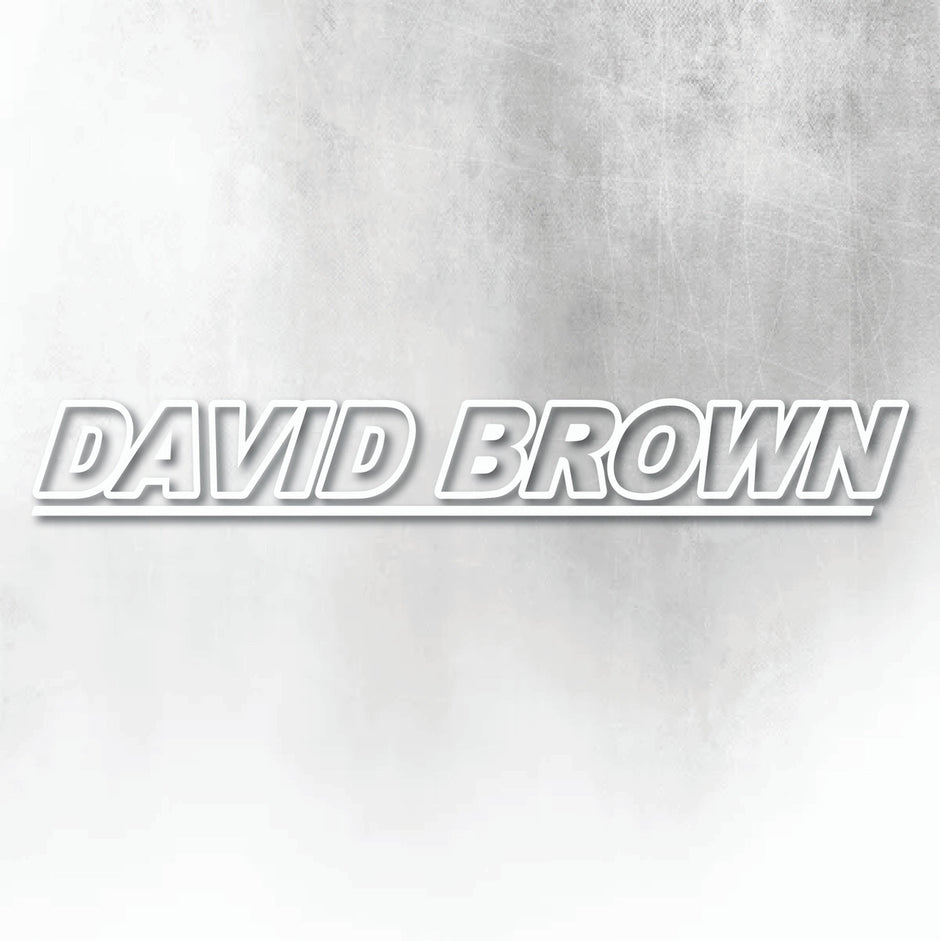 DAVID BROWN SOLID WHITE WINDOW DECAL
