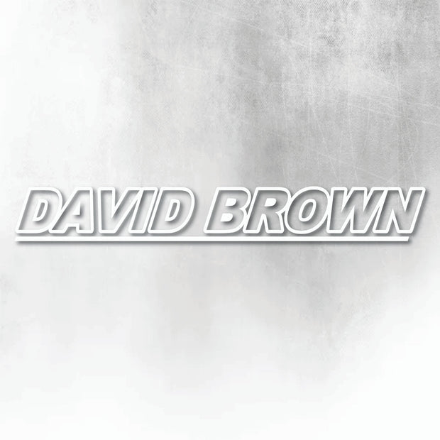 DAVID BROWN SOLID WHITE WINDOW DECAL