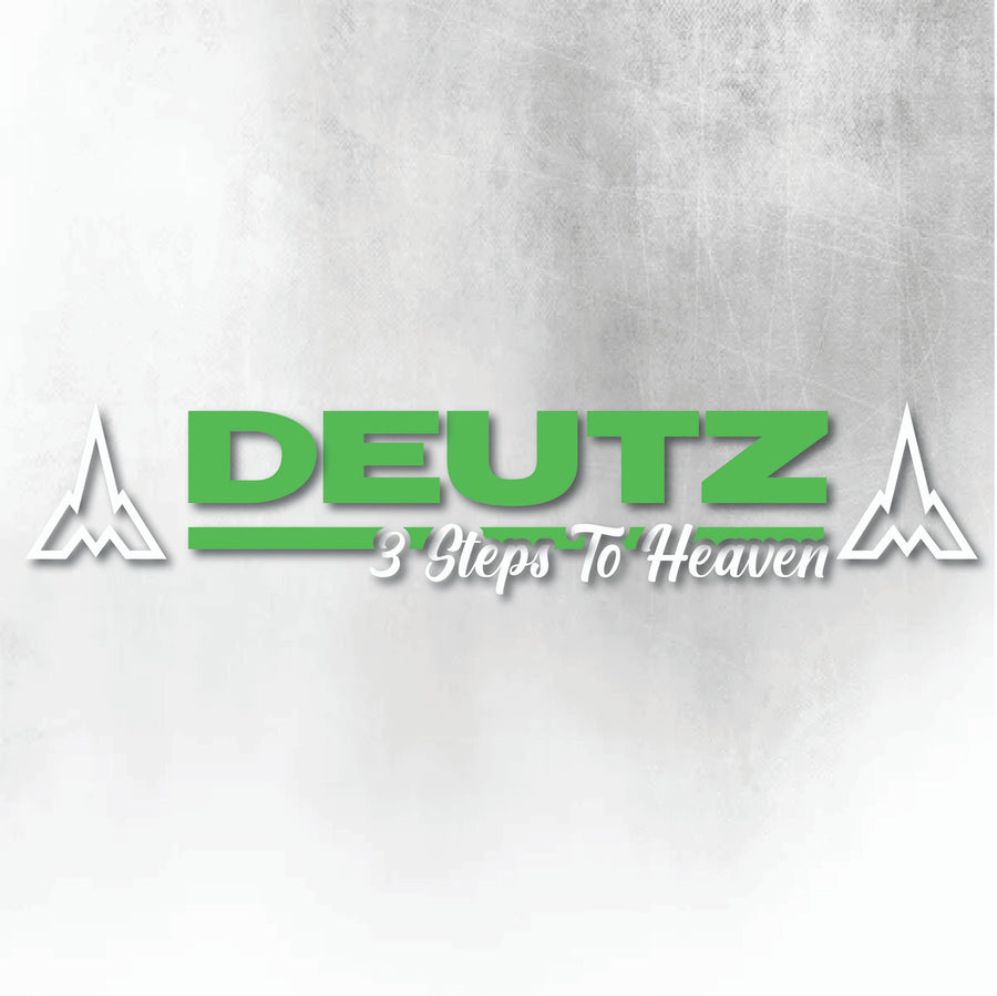 DEUTZ GREEN AND WHITE 3 STEPS TO HEAVEN WINDOW DECAL