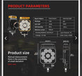 14W LED Work Light with Amber Flash – Dual Colour White & Warning Light 12V-24V HAL055