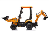 JCB 12 V Licensed Electric Ride-On Tractor with Loader & Backhoe – Yellow Construction Edition (by Onyx Kids)
