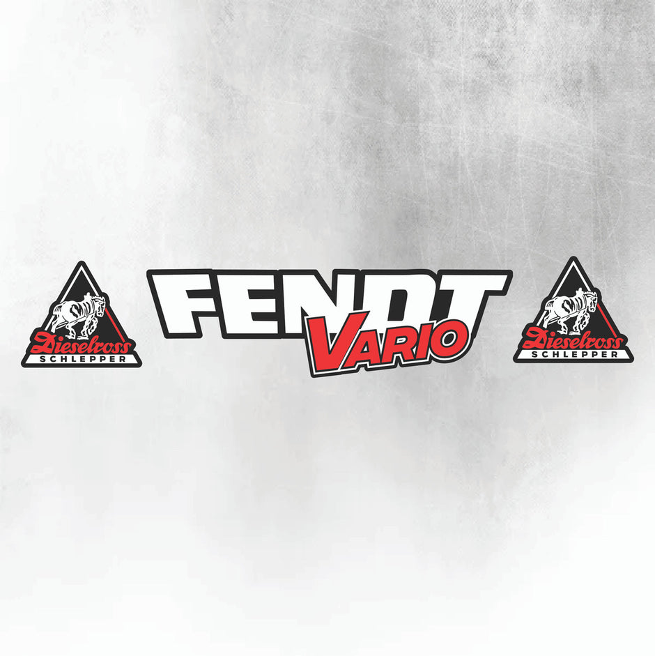 FENDT VARIO DECAL - Silver & Red Diesel Ross Style