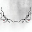 Fendt Vario SIDE WINDOW SWIRLS - PAIR SILVER & RED - NEW STYLE