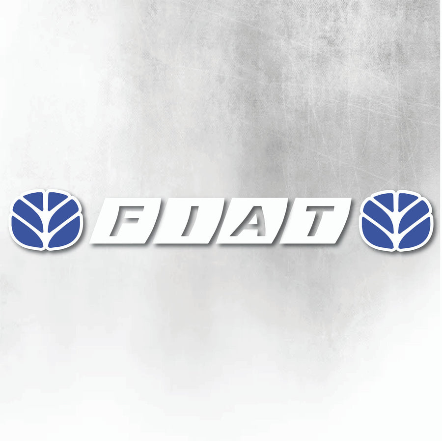 FIAT NEW HOLLAND BLUE AND WHITE WINDOW DECAL