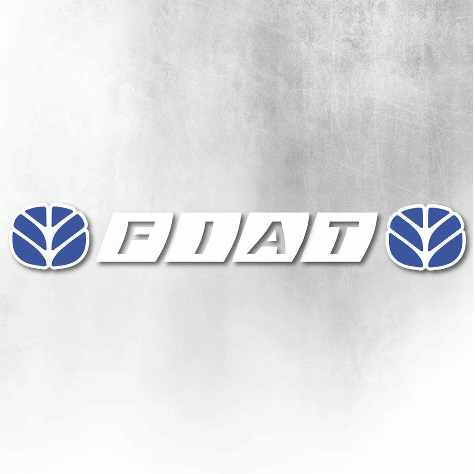 FIAT NEW HOLLAND BLUE AND WHITE WINDOW DECAL