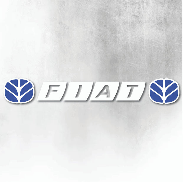 FIAT NEW HOLLAND BLUE AND WHITE WINDOW DECAL